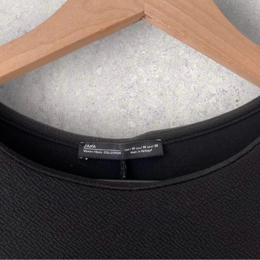 Zara Basic Collection Black Rubberized Embroidery… - image 4